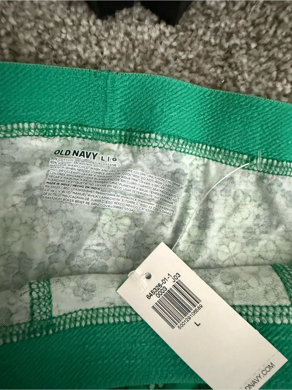 Old Navy Green Waistband Garment